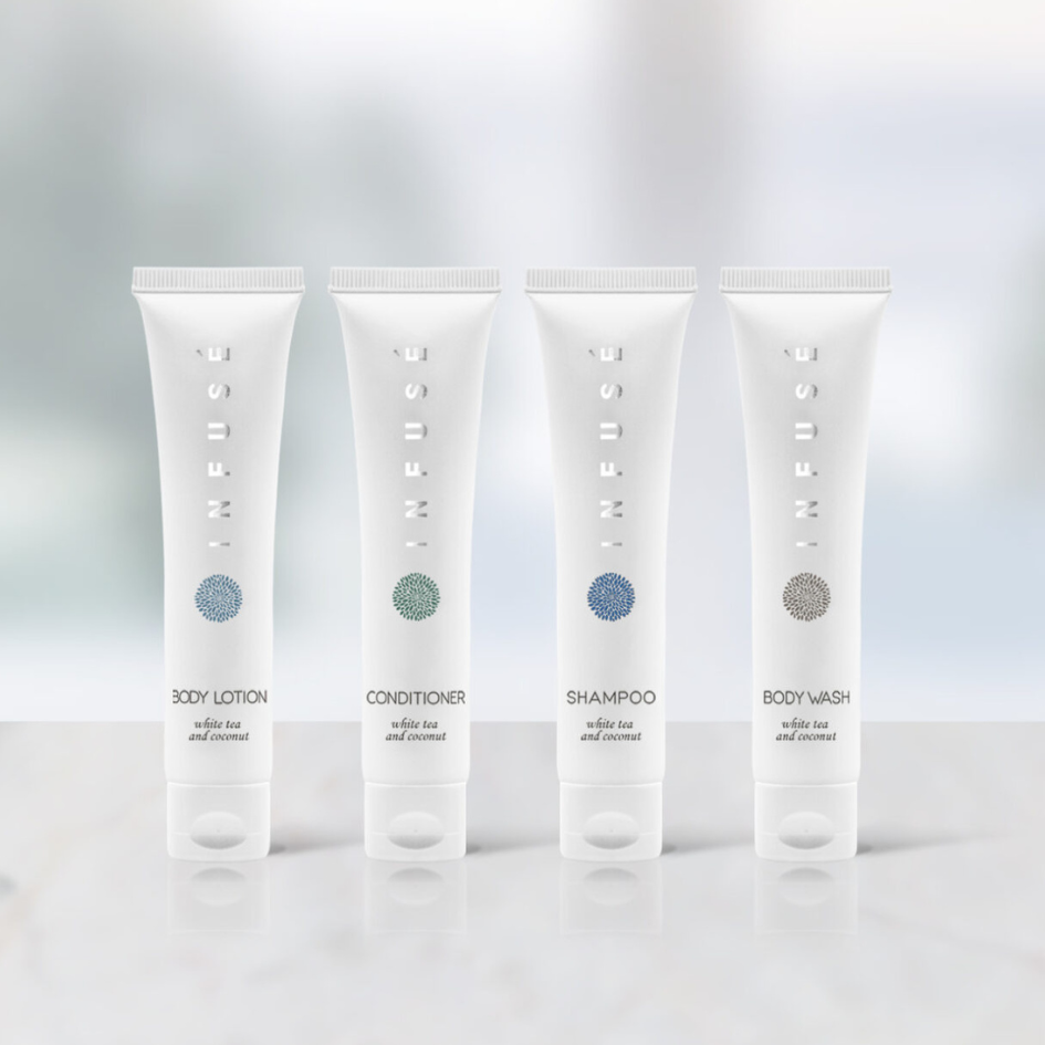 Diversified Hospitality travel size amenities, the Infuse Line